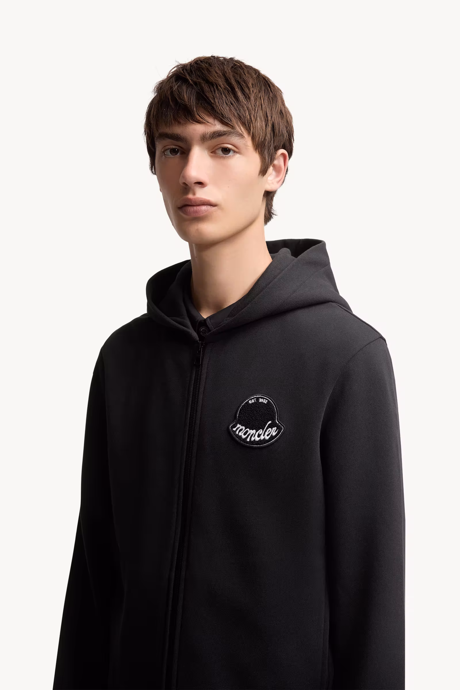 Logo Cotton Zip-Up Hoodie
