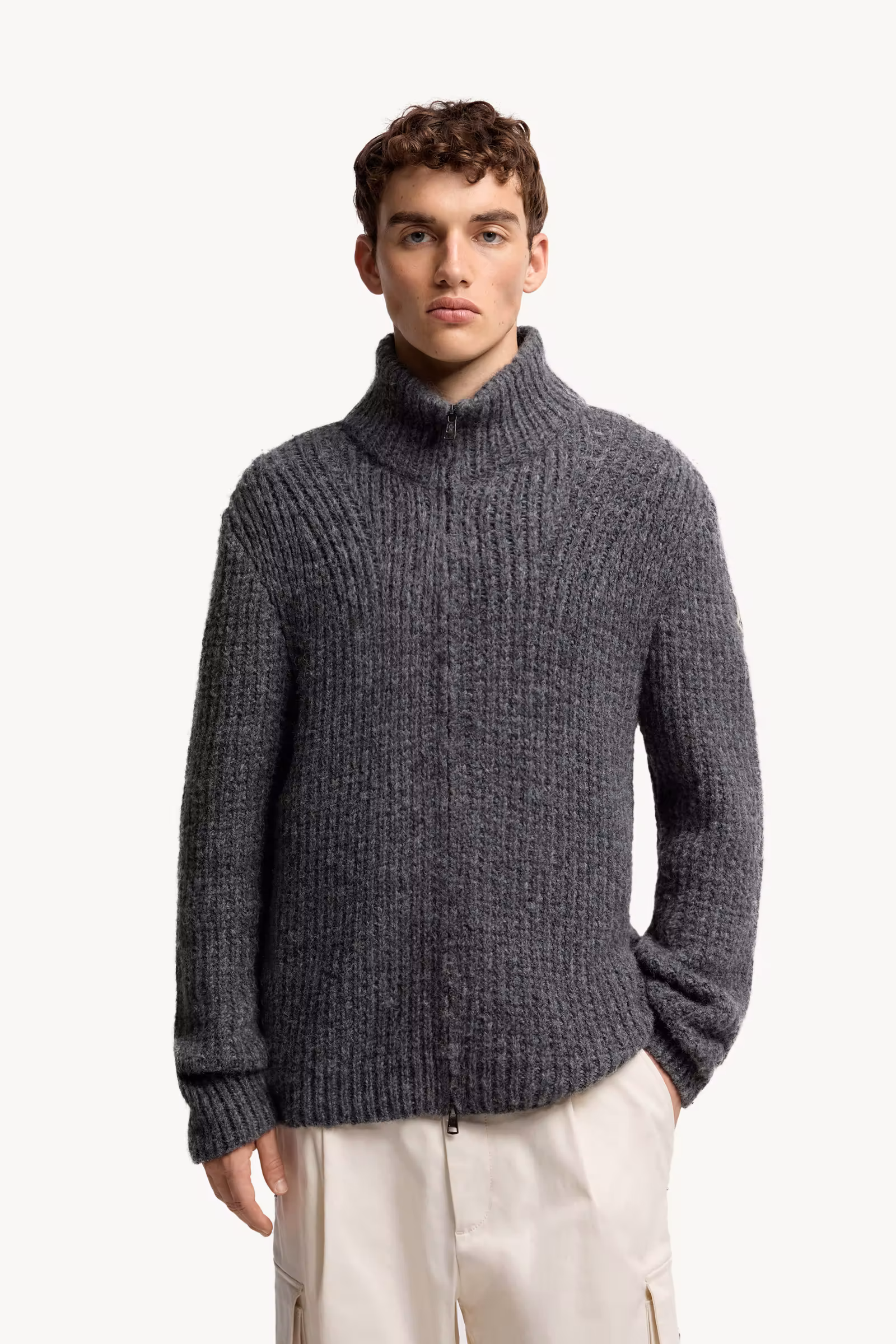 Alpaca & Wool Zip-Up Cardigan