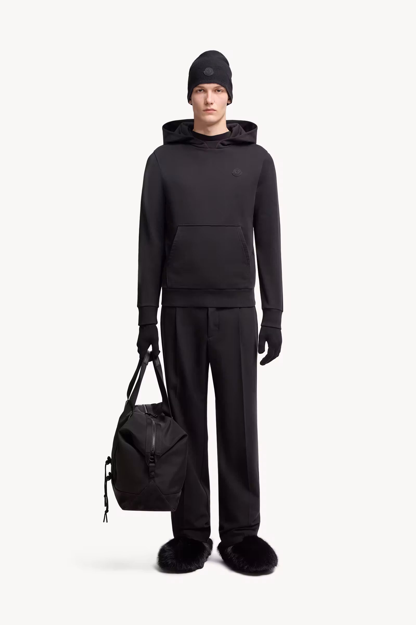 Tonal Back Logo Cotton Hoodie