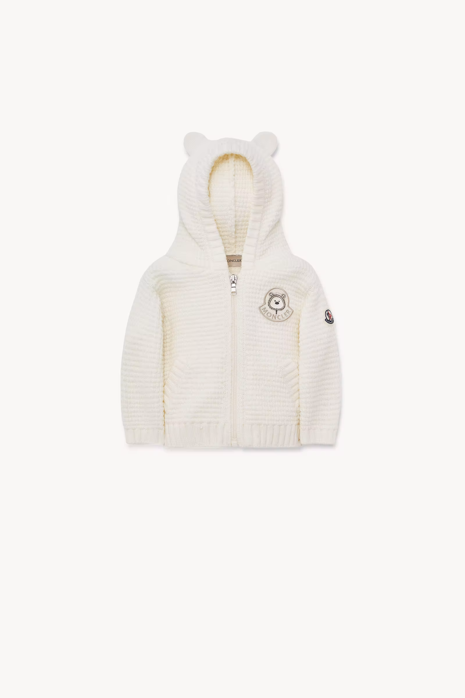 Hooded Teddy Bear Wool Zip-Up Cardigan