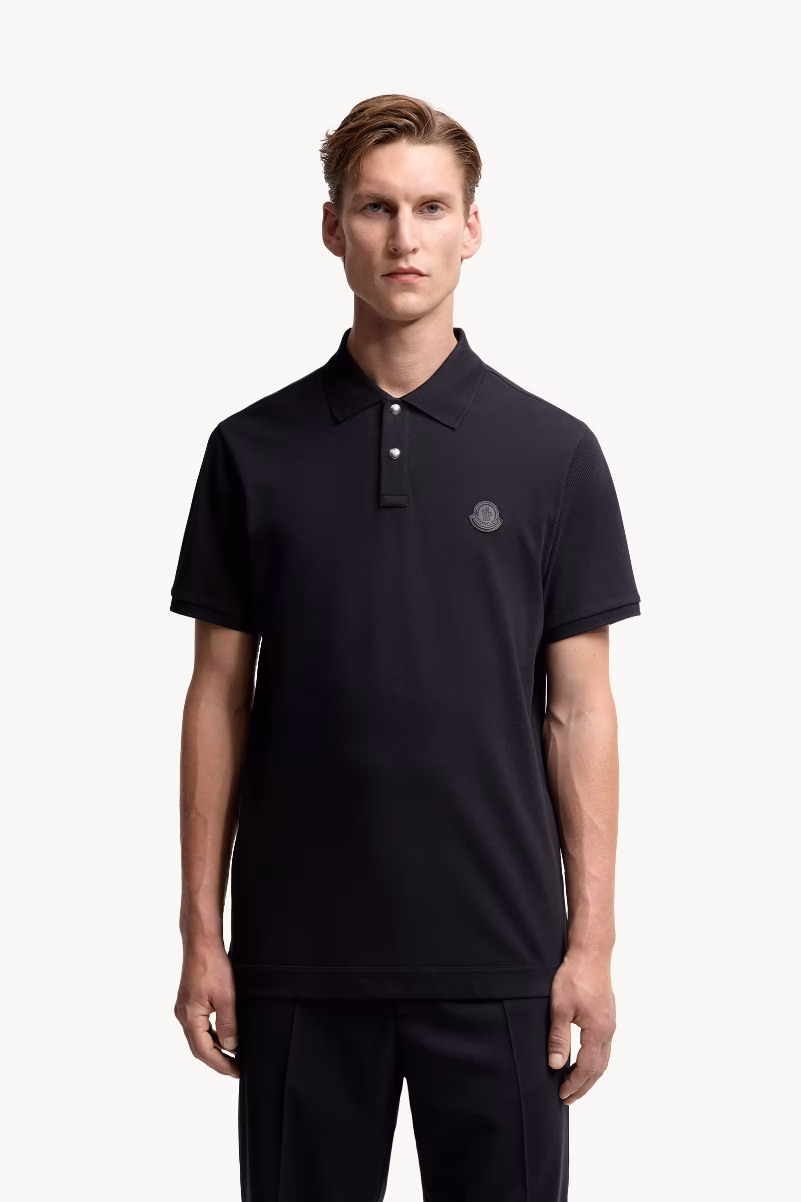 Logo Patch Cotton Piquet Polo Shirt