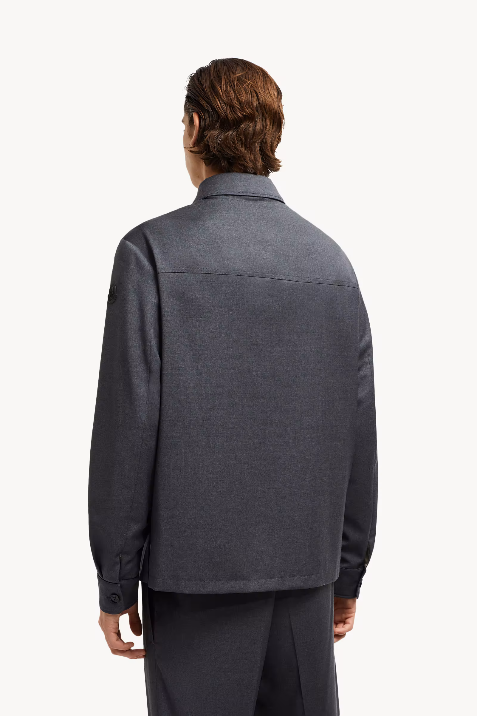 Wool Gabardine Long Sleeve Shirt