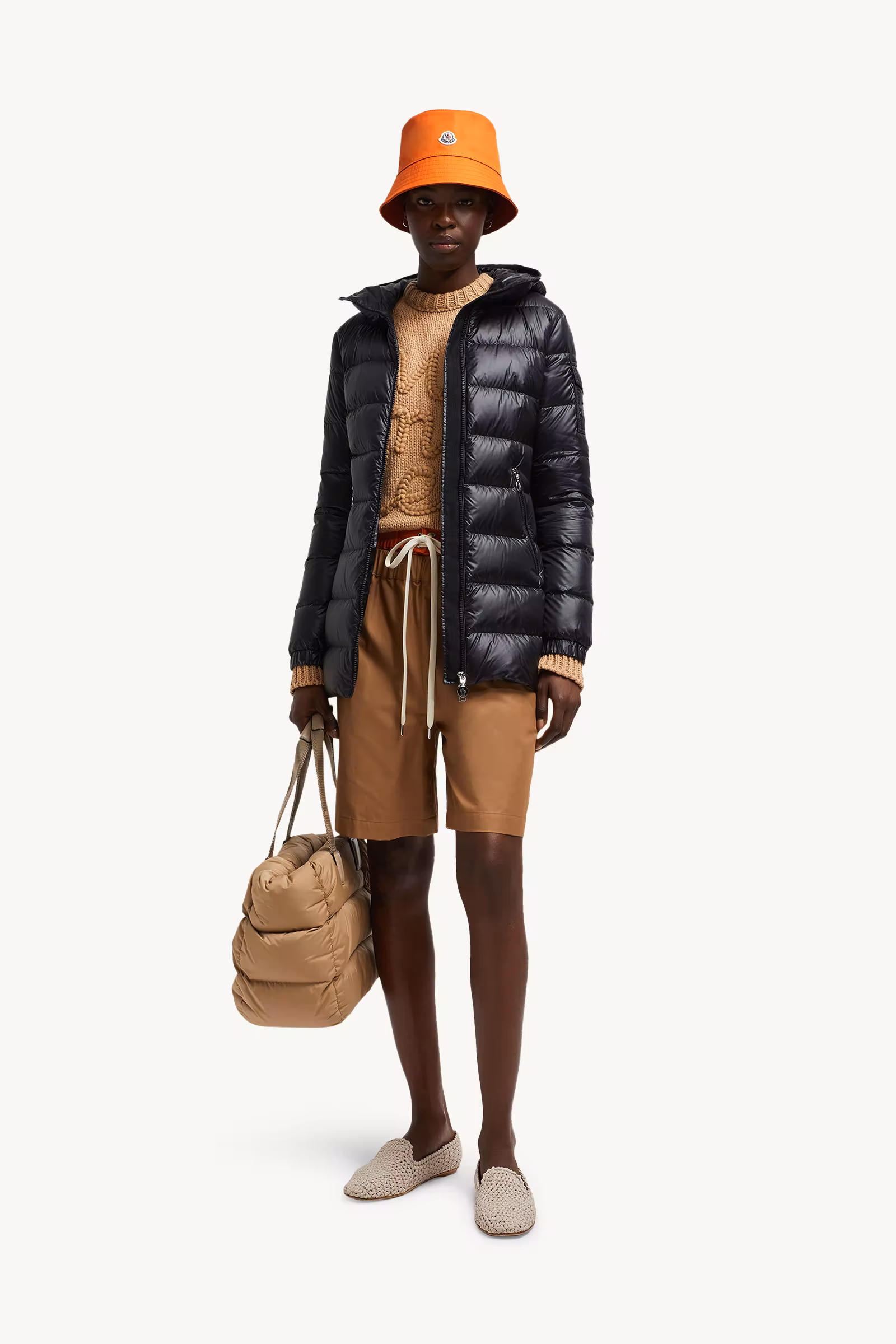 Glements Hooded Mid-Length Down Jacket