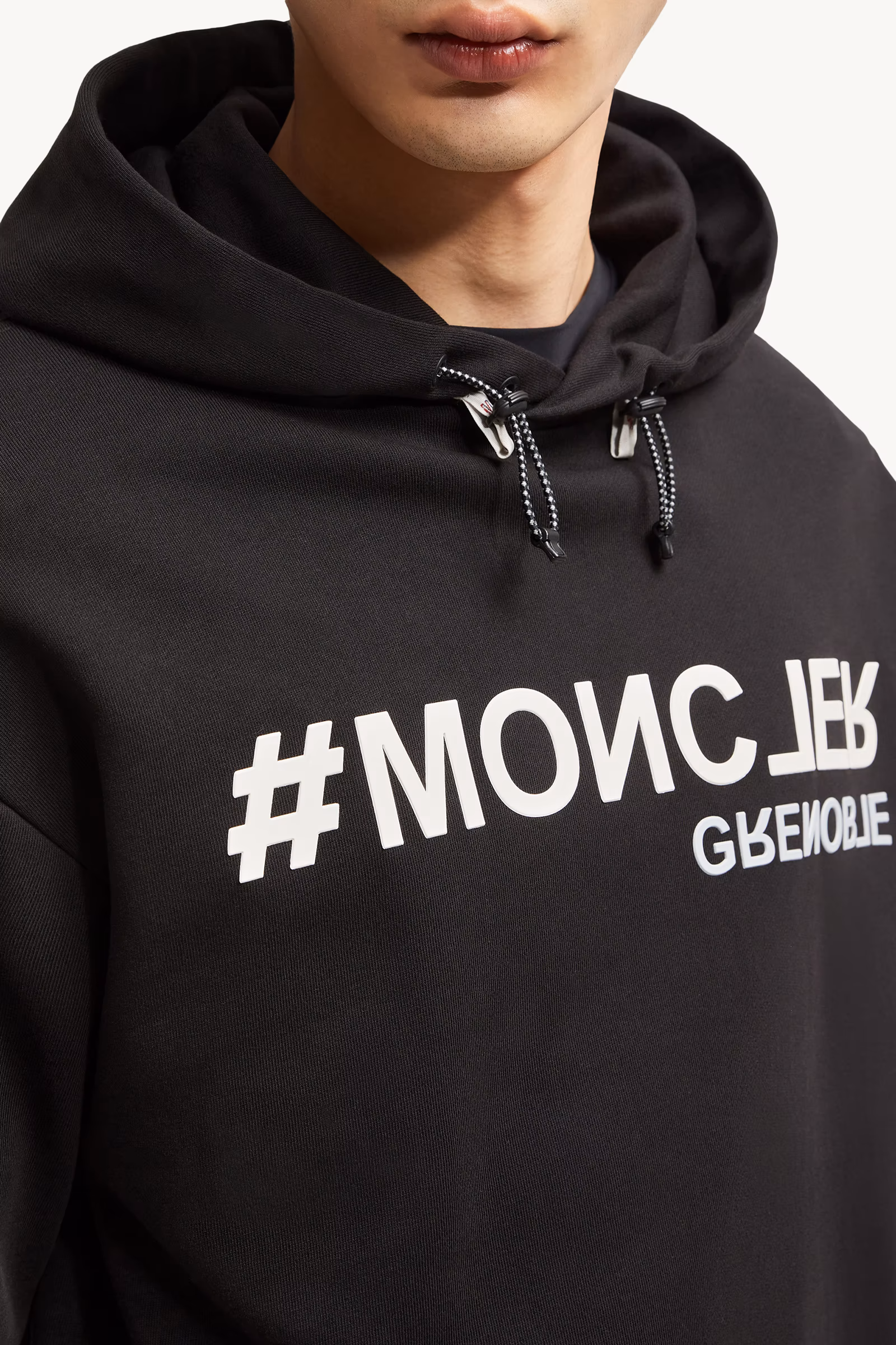 Mirrored Logo Cotton Hoodie