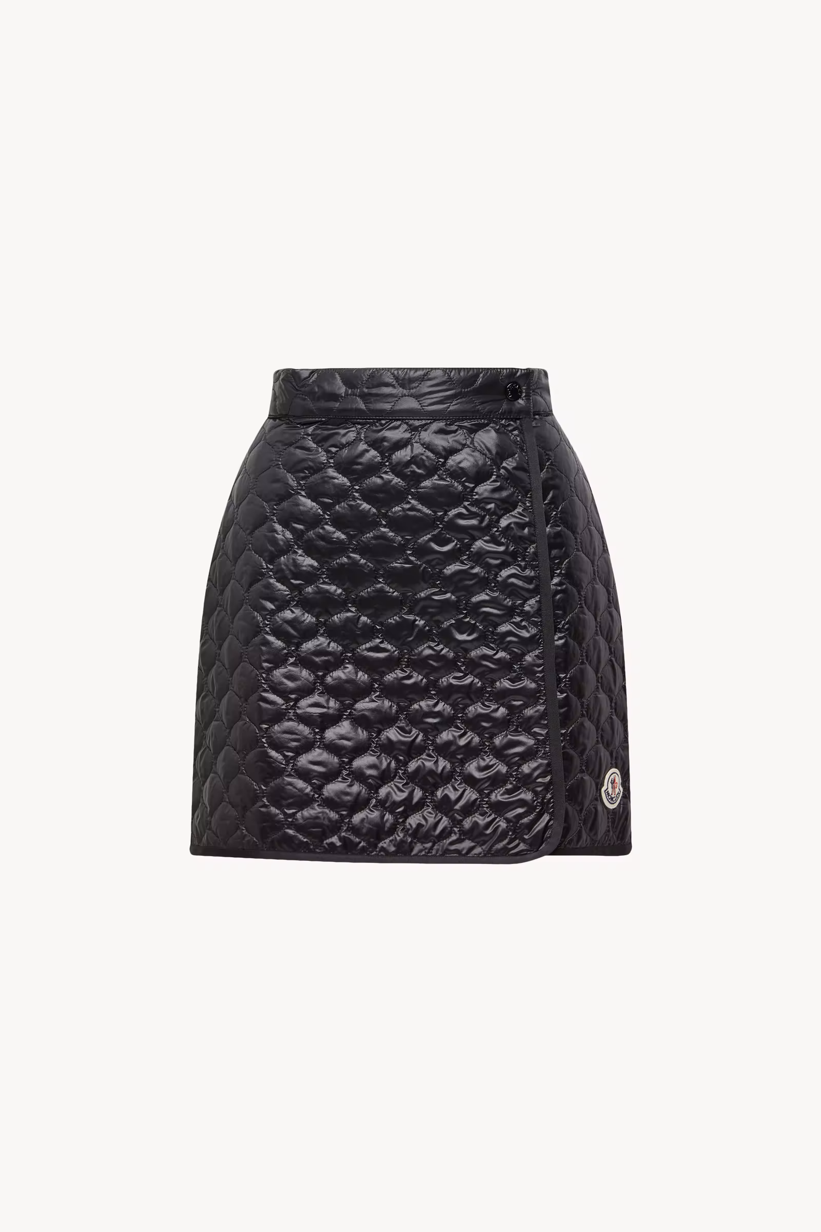Square-Quilted Padded Mini Skirt