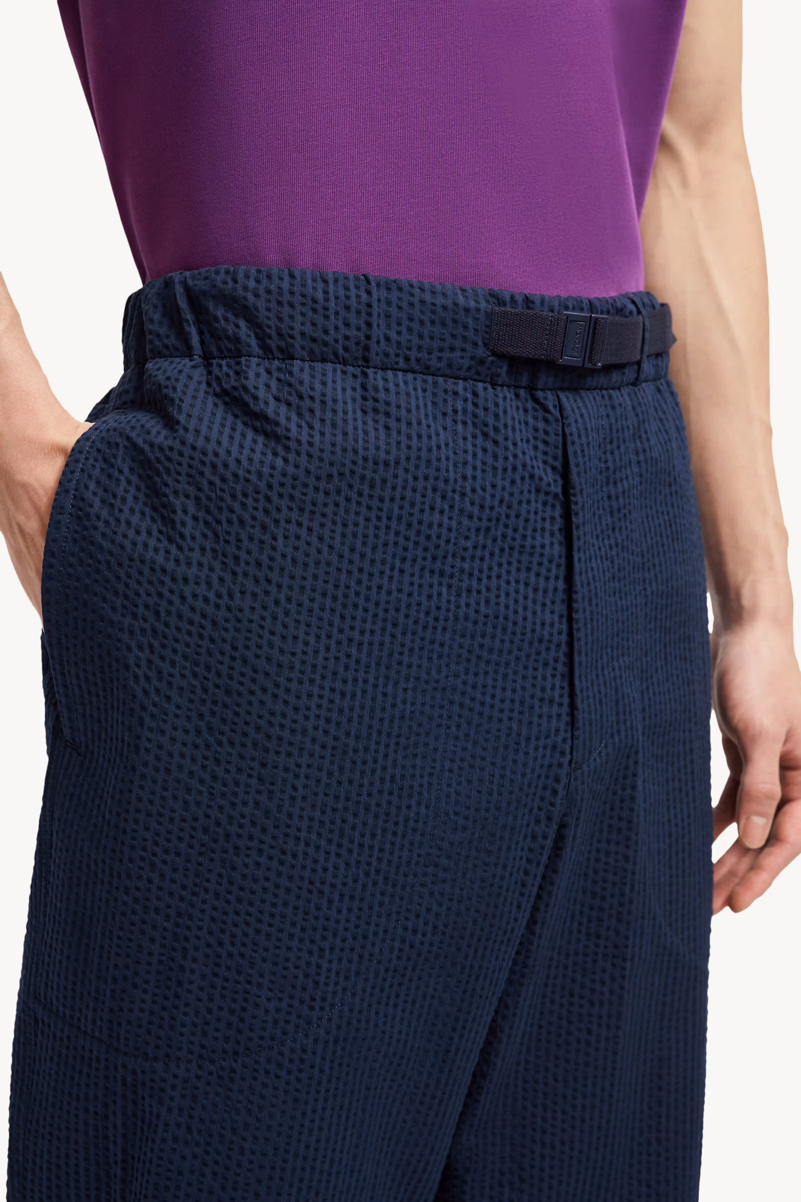 Belted Seersucker Pants