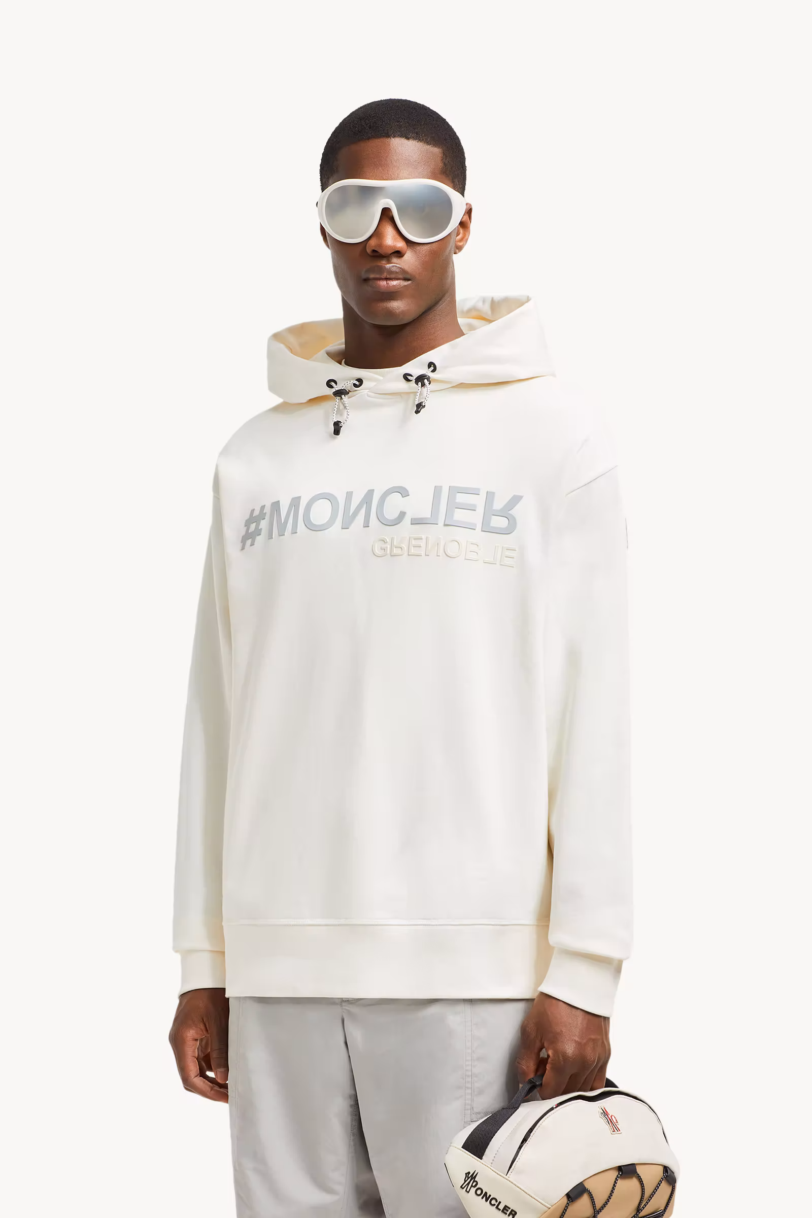 Mirrored Logo Cotton Hoodie