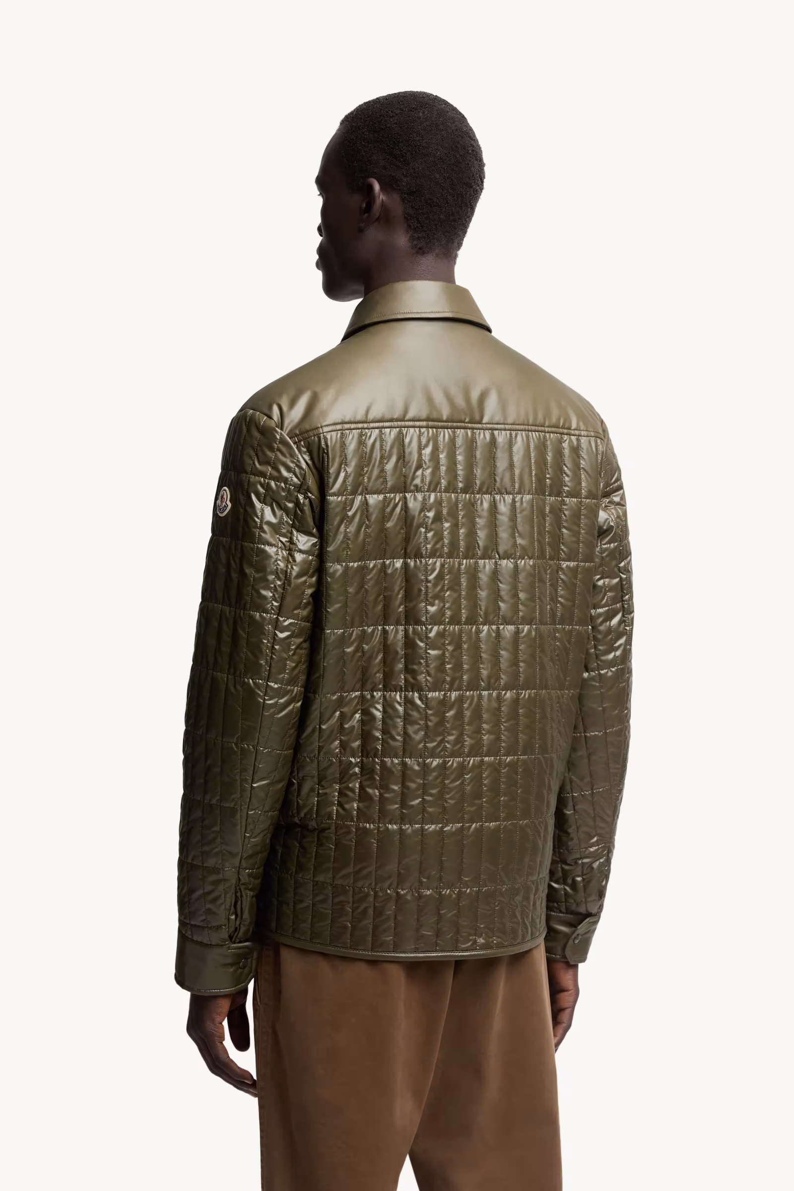 Madiere Vertical-Quilted Padded Shirt Jacket