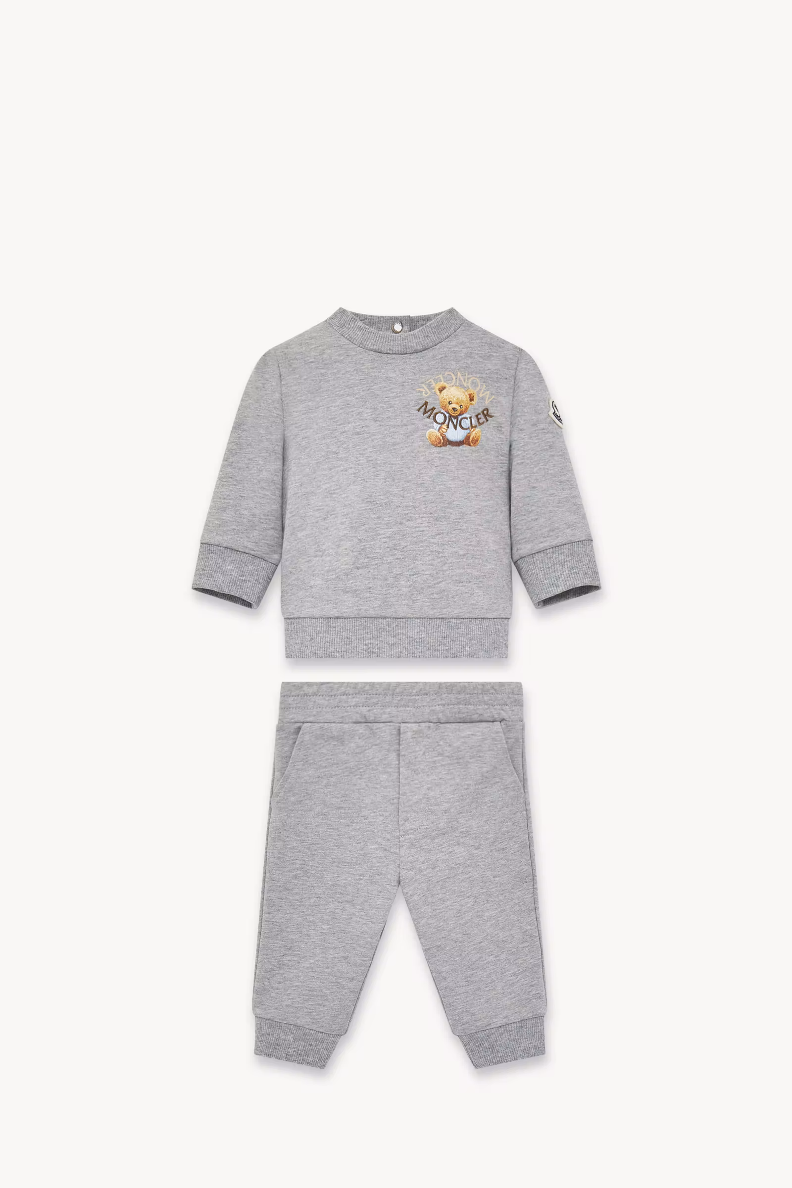 Embroidered Teddy Bear Cotton Sweatsuit Set