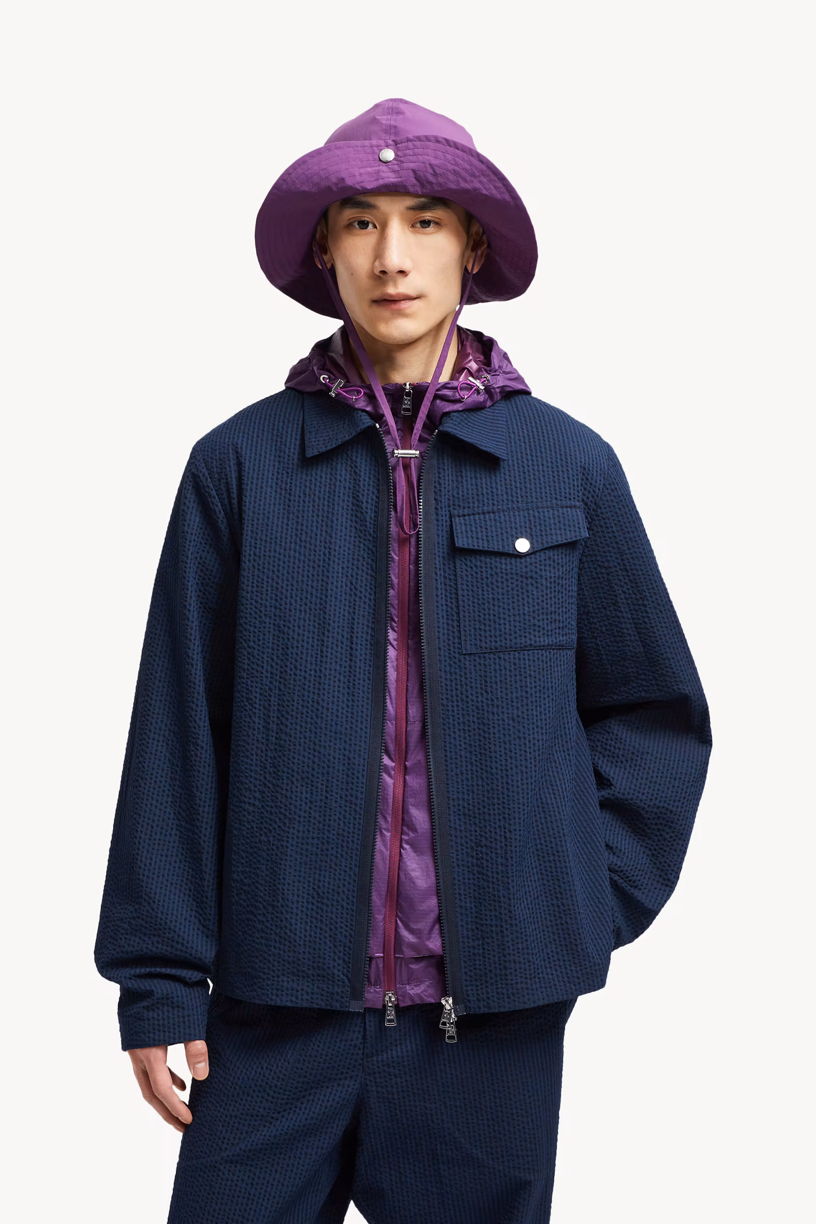 Seersucker Shirt Jacket