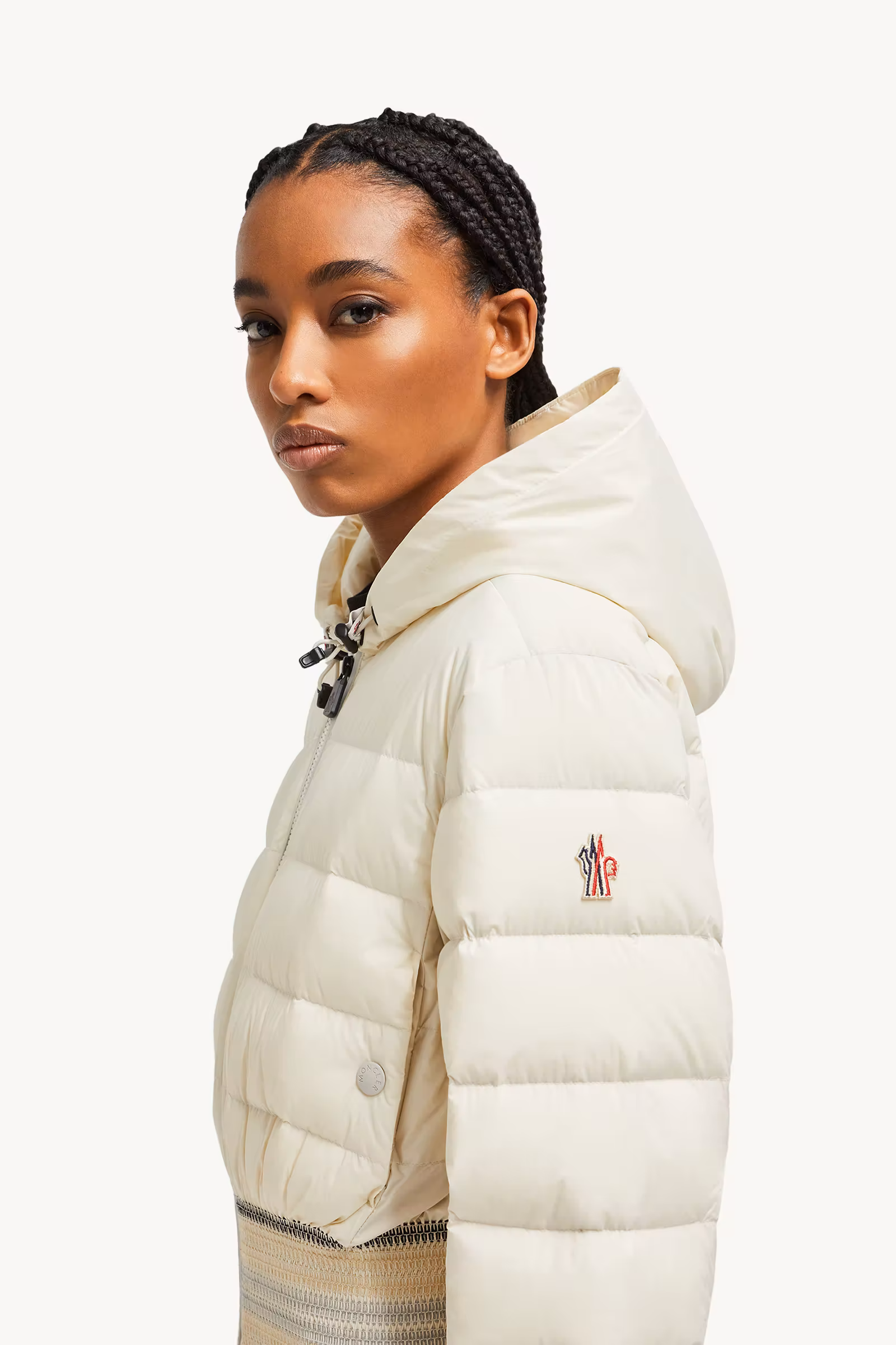 Jeypore Embroidered Hooded Short Down Jacket