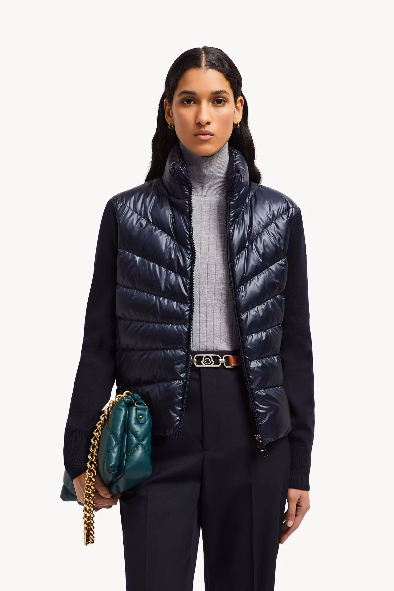 Padded Wool Cardigan