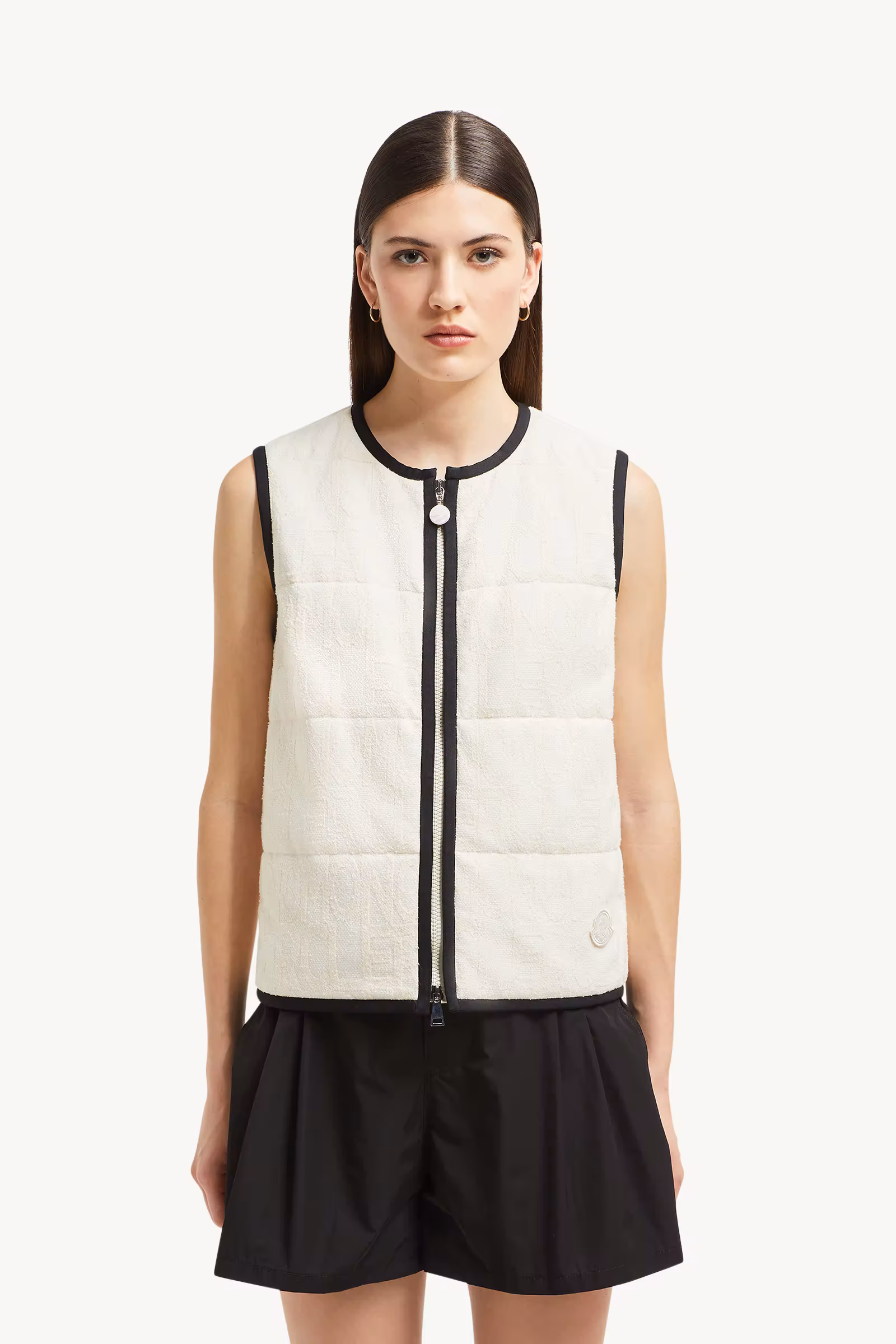 Terry Cloth Logo Jacquard Padded Vest