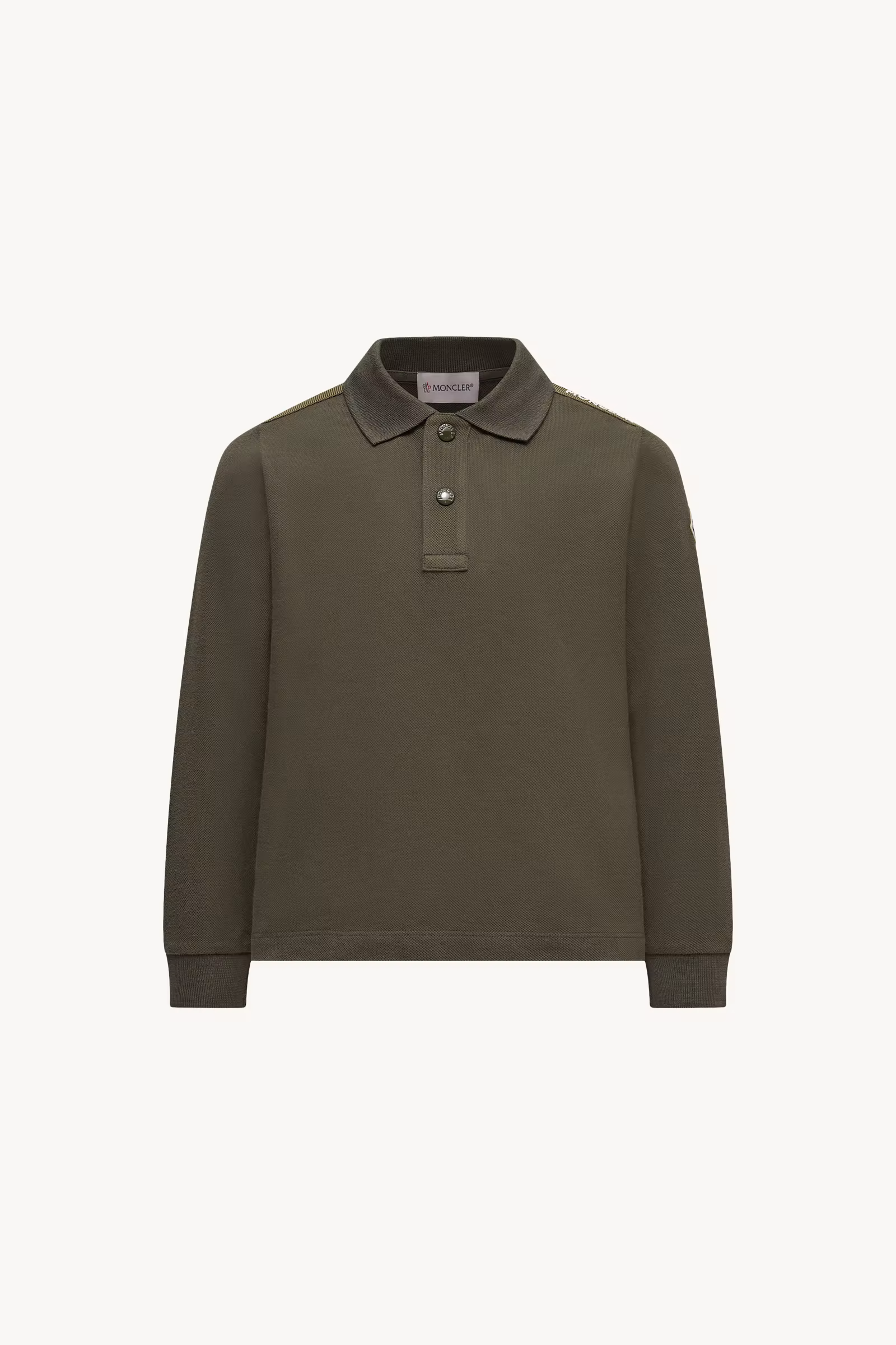 Cotton Piquet Long Sleeve Polo Shirt