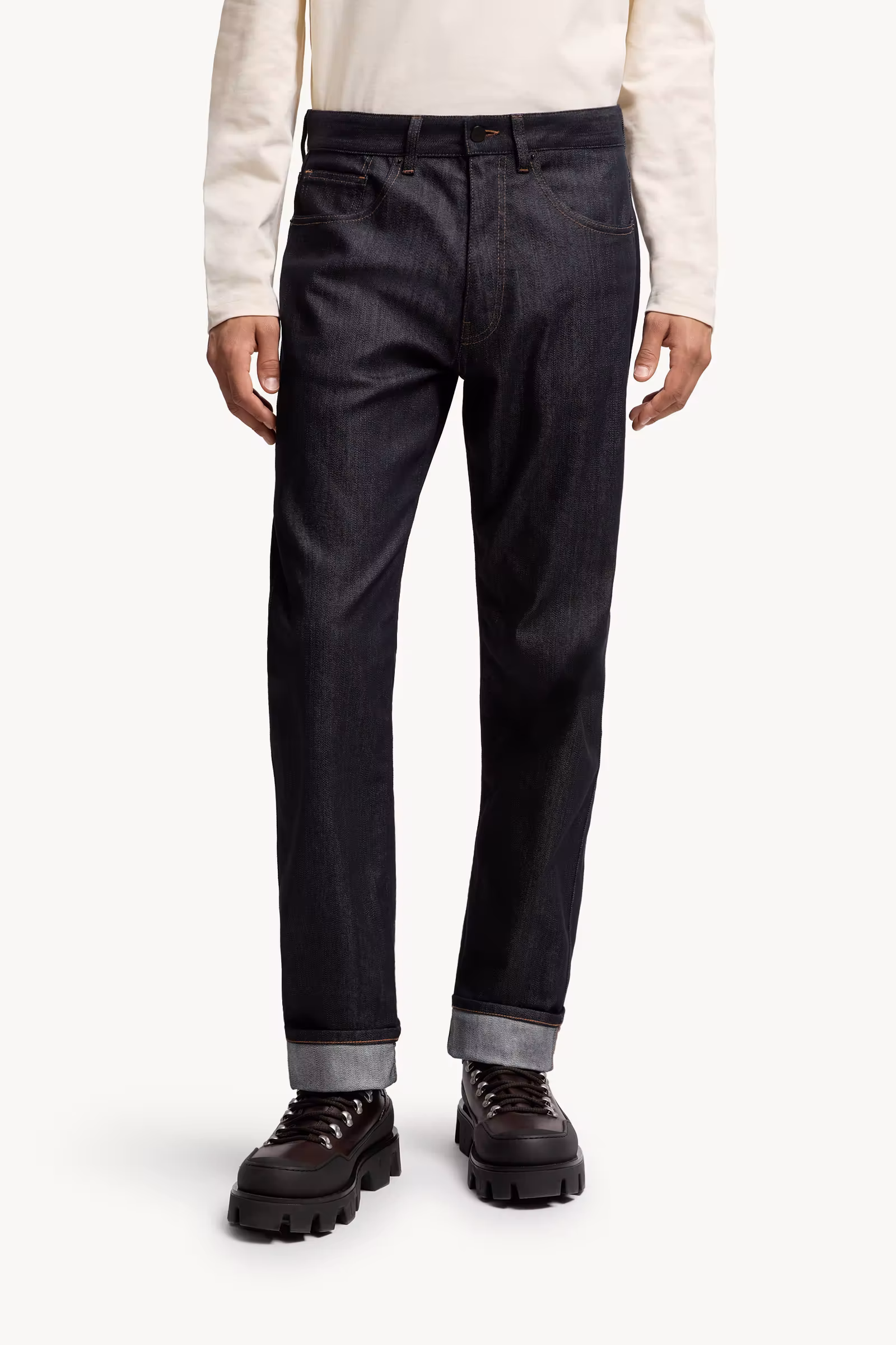 Straight Leg Denim Jeans