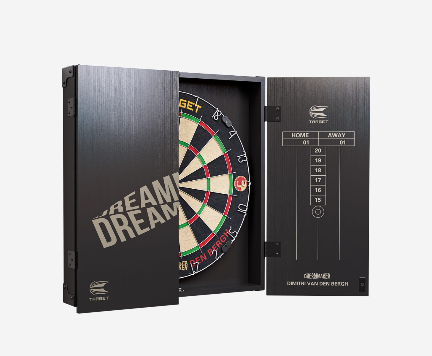 Dimitri Van den Bergh Cabinet and Dartboard Set