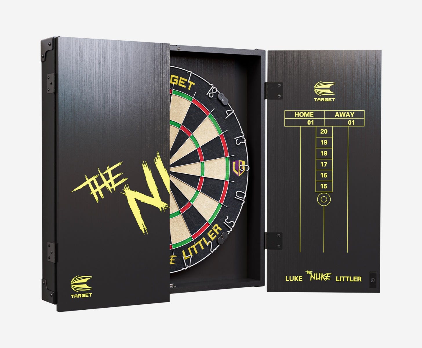 Luke Littler Cabinet and Dartboard Set