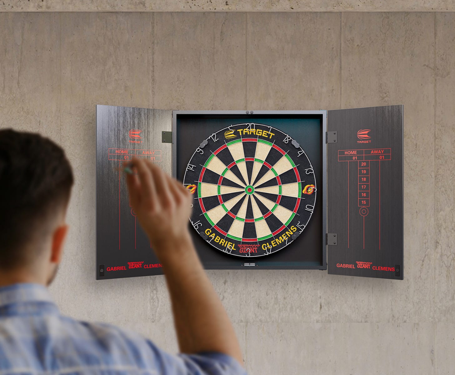 Gabriel Clemens Cabinet and Dartboard Set