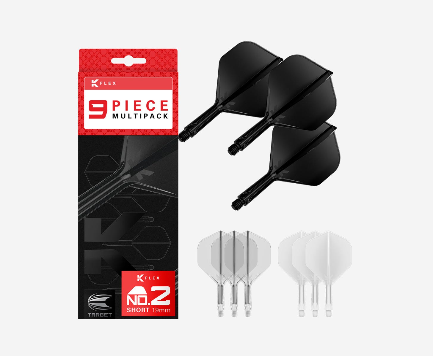 K-Flex No.2 Multipack - Black/Clear/White