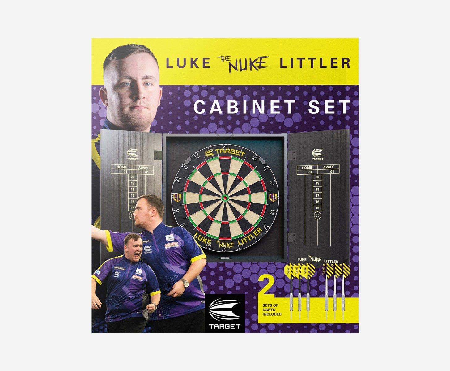Luke Littler Cabinet and Dartboard Set