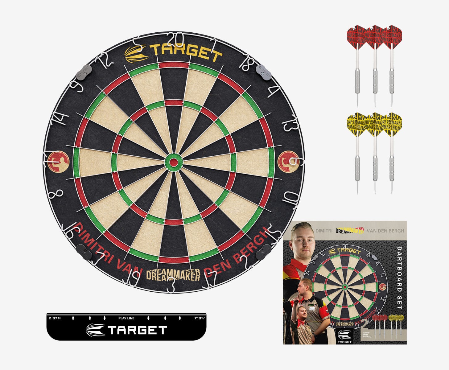 Dimitri Van den Bergh Dartboard Set