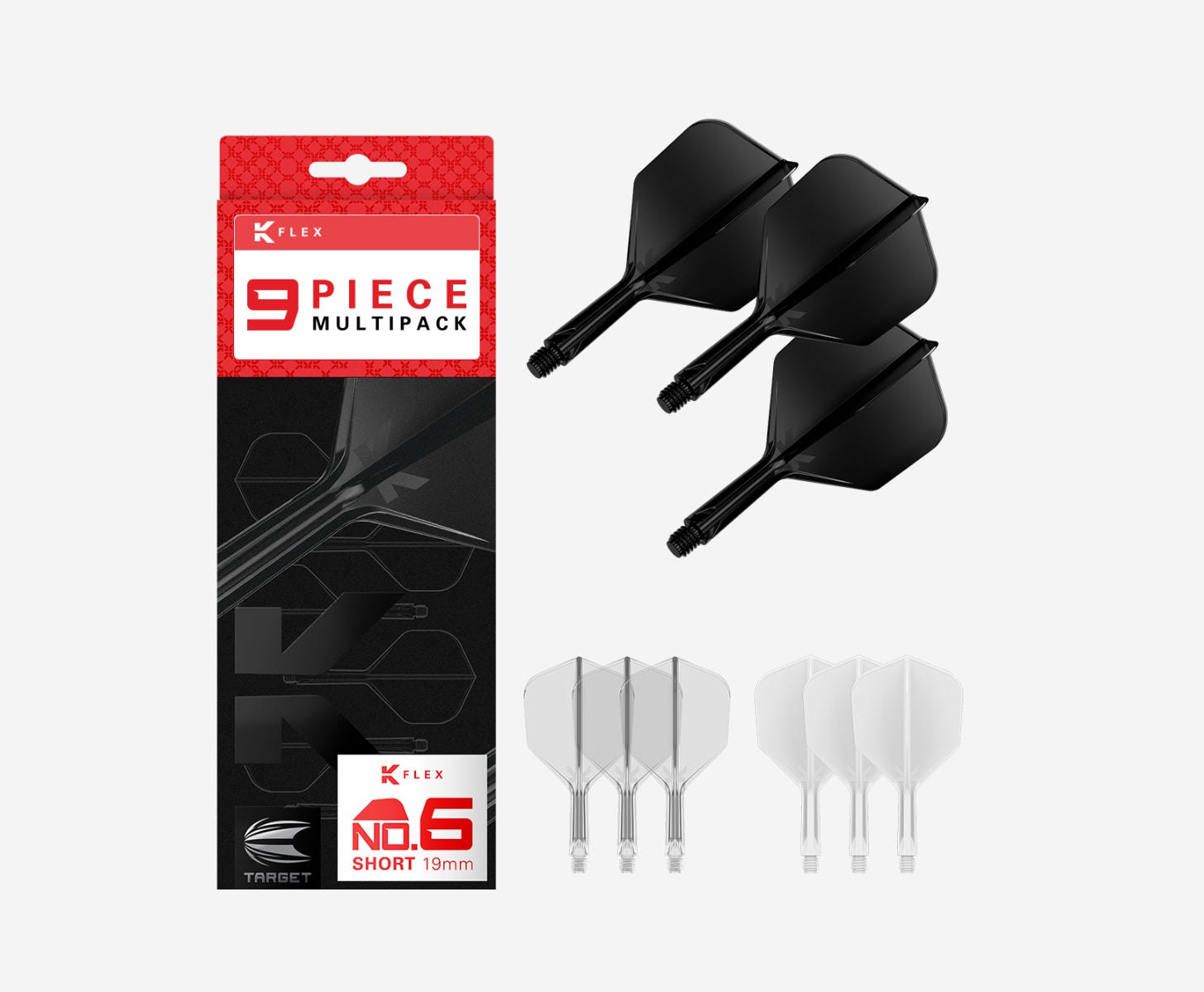 K-Flex No.6 Multipack - Black/Clear/White