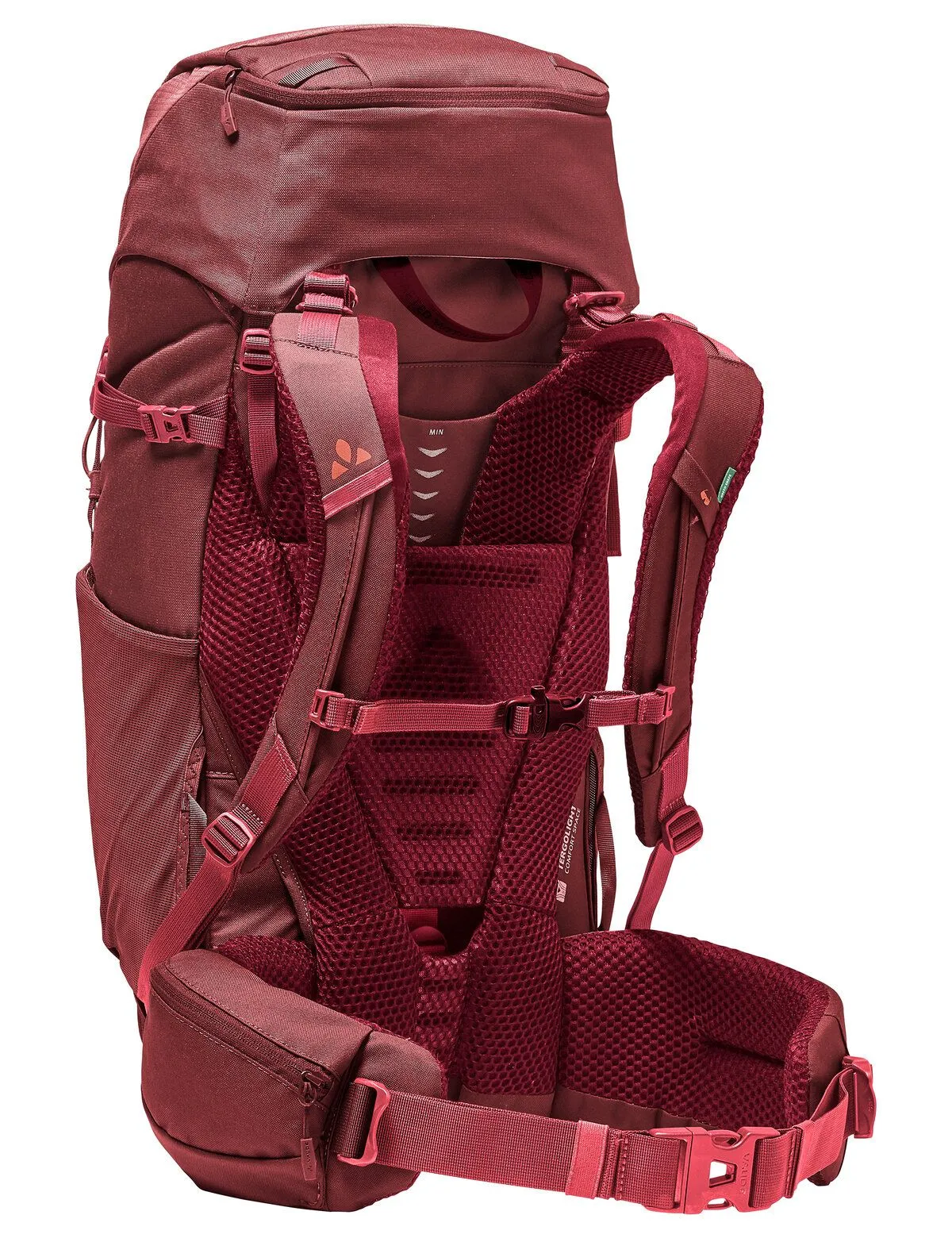 Asymmetric 38+8 trekking backpack women’s