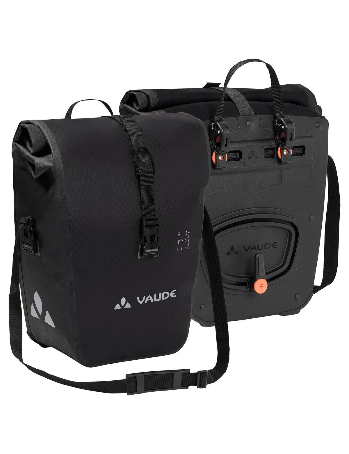 Aqua Front bike bags, recycled main material