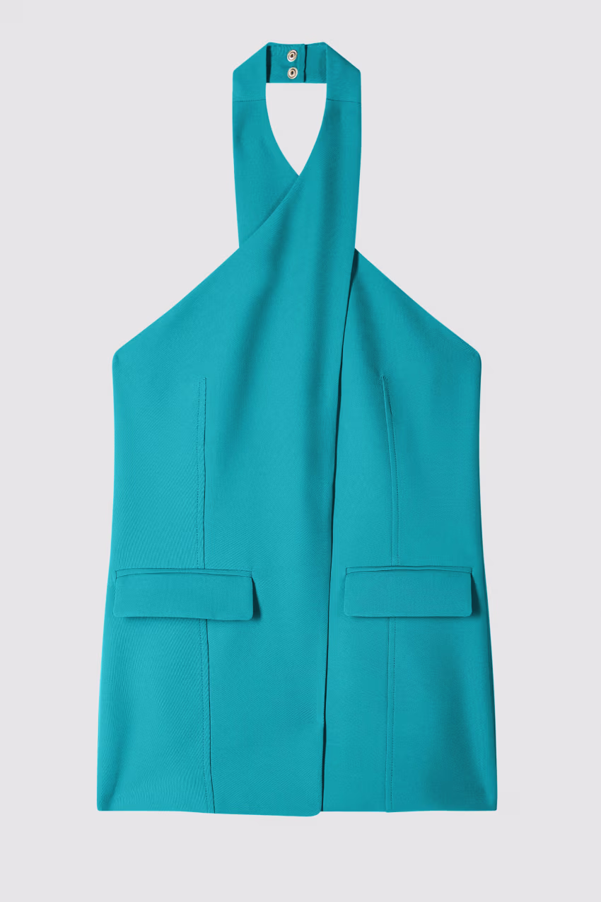 Gilet con scollo incrociato