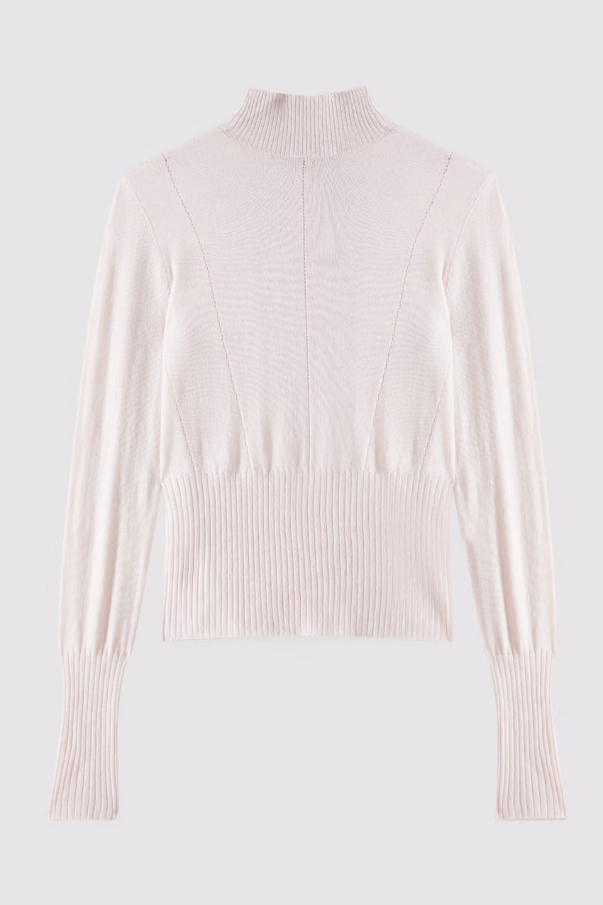 Dolcevita in pura lana con ricami