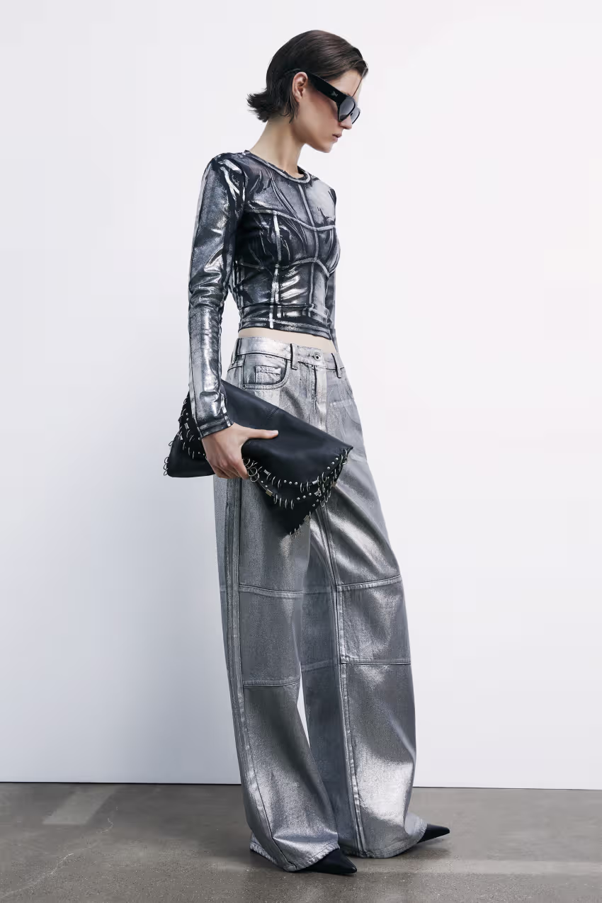 Borsa Radical Boho in pelle con piercing