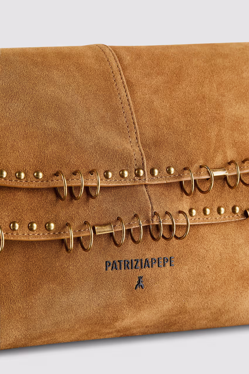 Borsa Radical Boho scamosciata con piercing