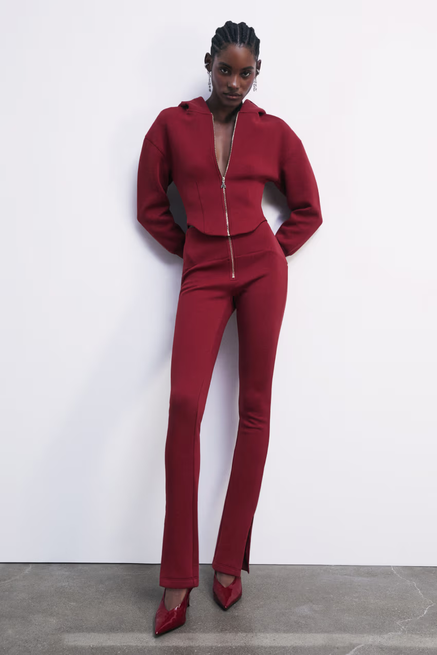 Pantaloni aderenti in tessuto tecnico