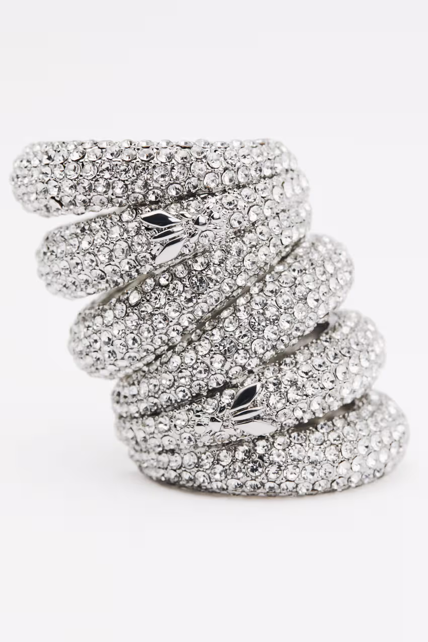 Earcuffs grandi Metal Circle con strass