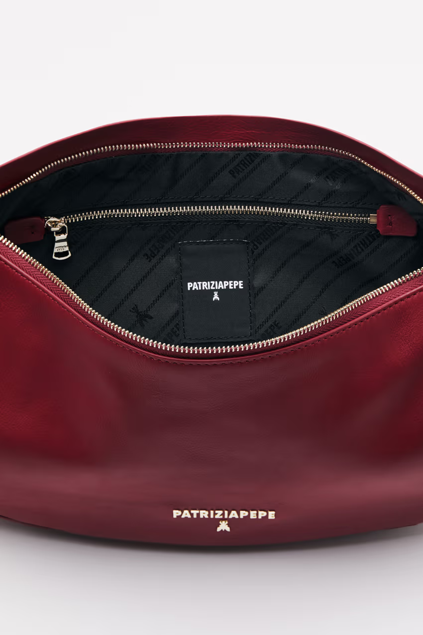 Borsa New Moon media in pelle con tracolla