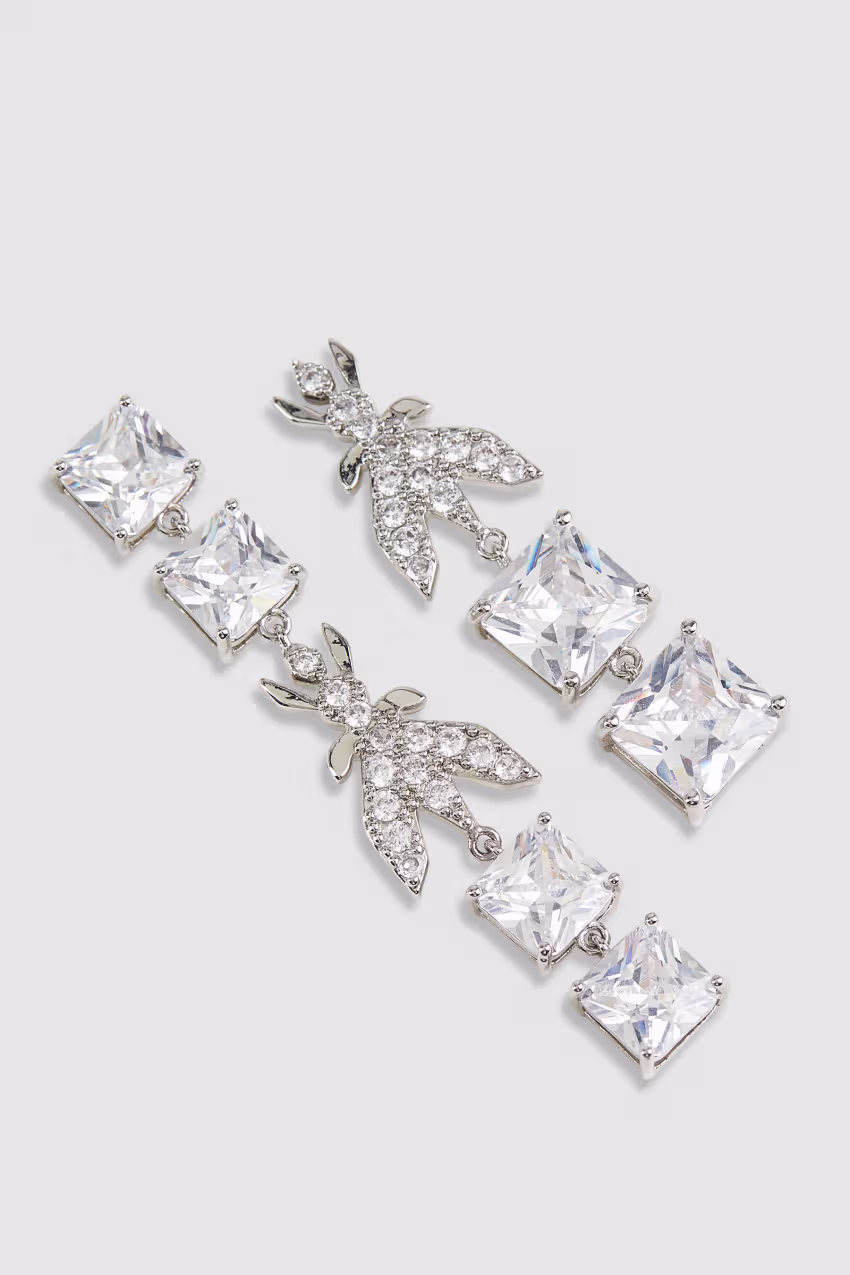 Orecchini asimmetrici Diamond Cut