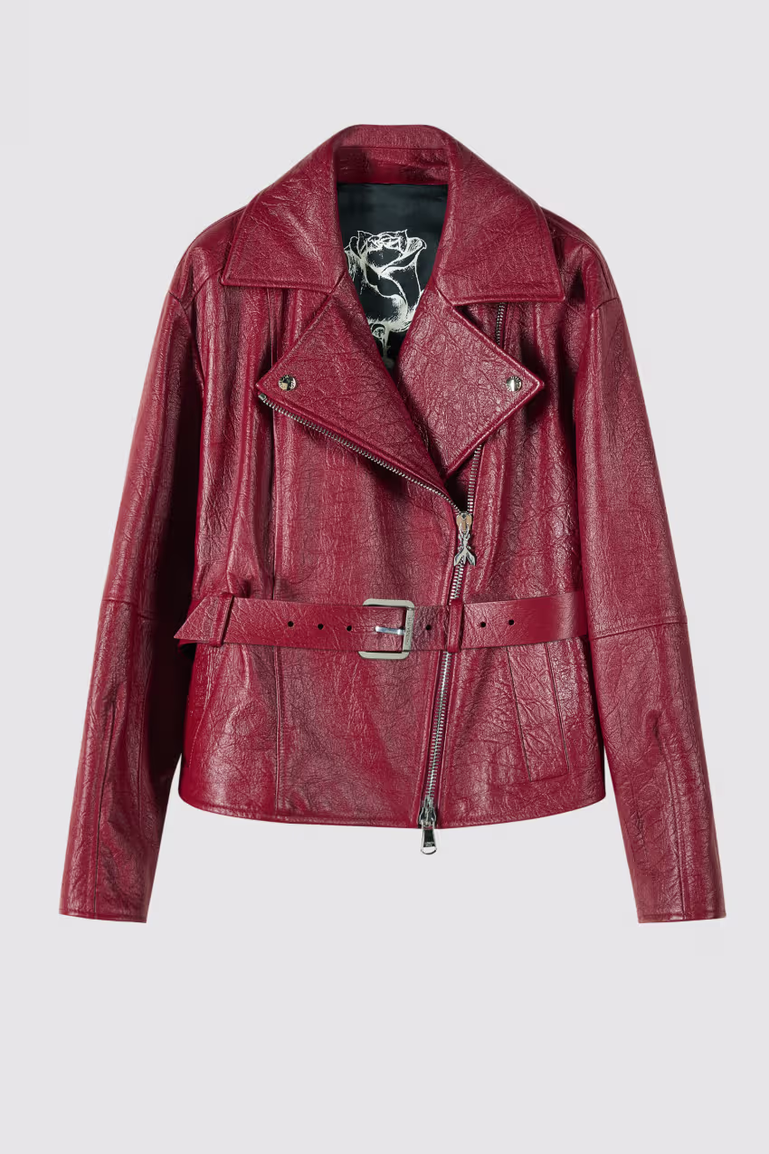 Chiodo oversize in pelle