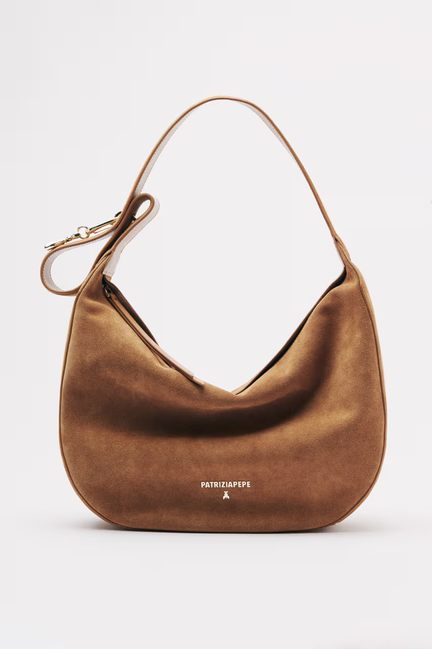 Borsa New Moon grande in suede con tracolla