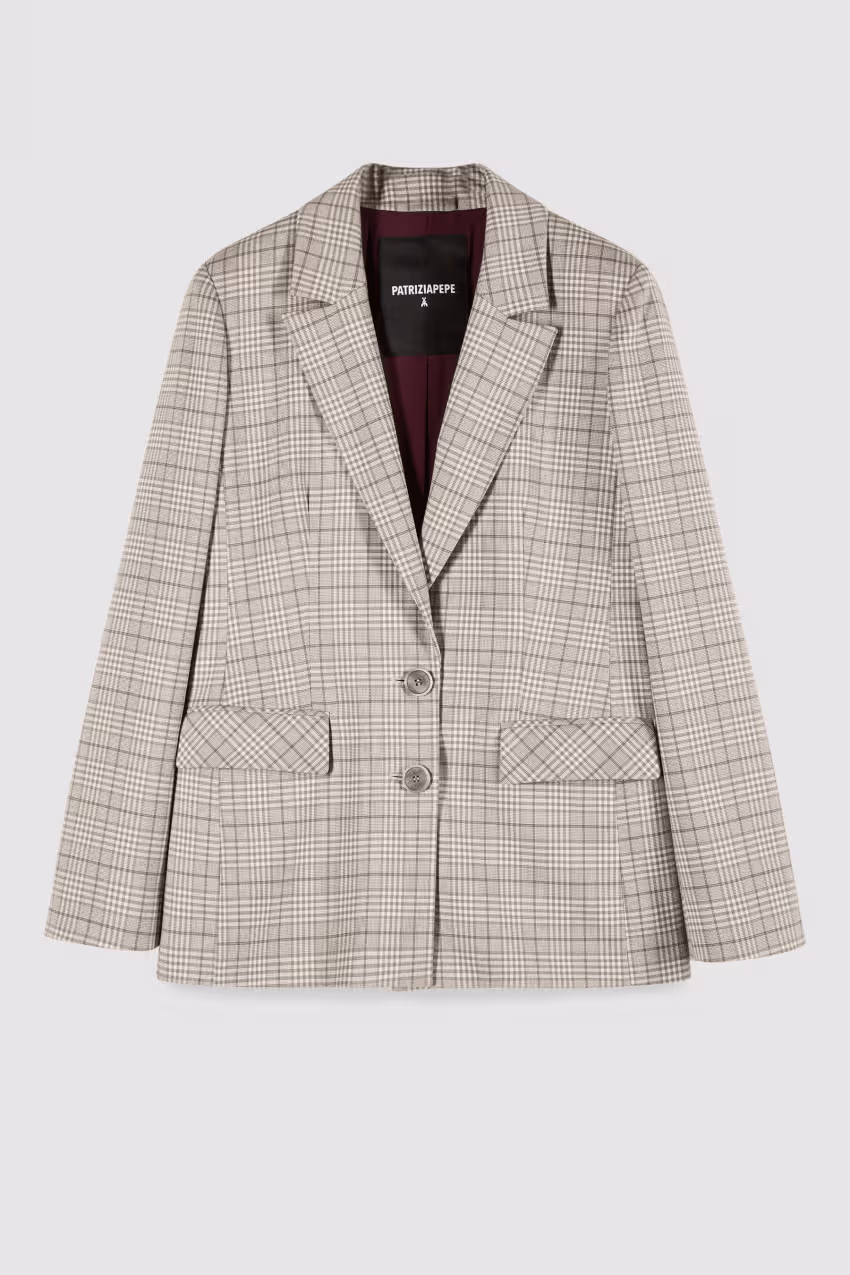 Blazer fluido a quadri