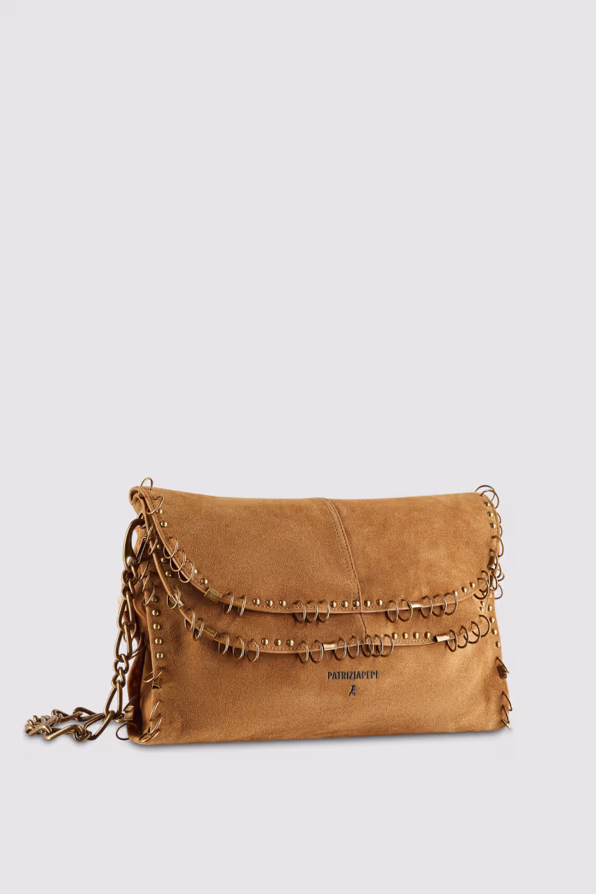 Borsa Radical Boho scamosciata con piercing