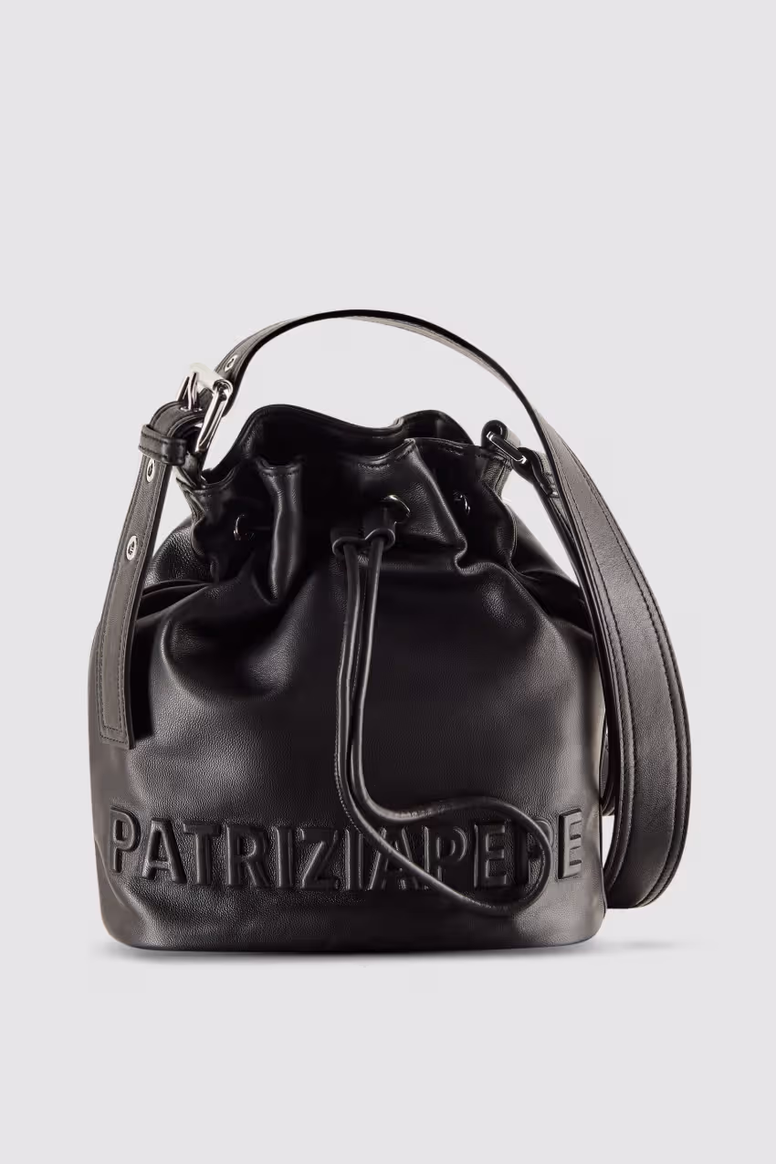 Borsa a secchiello (IM)PERFECTION in pelle media