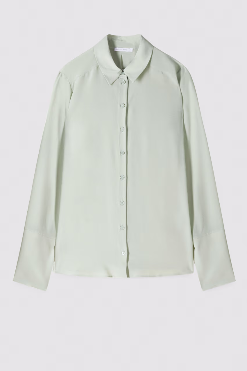 Camicia morbida in crepe di seta