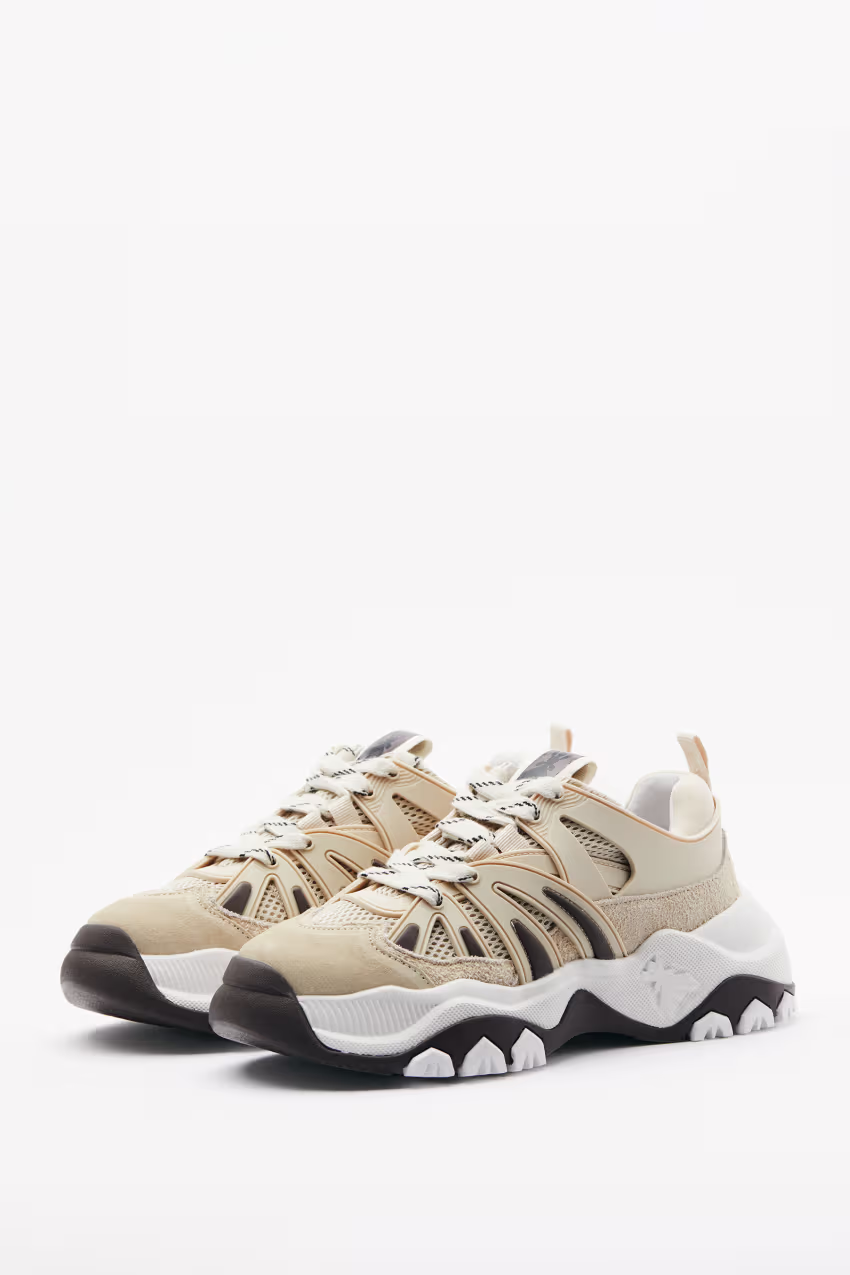 Sneaker running in pelle