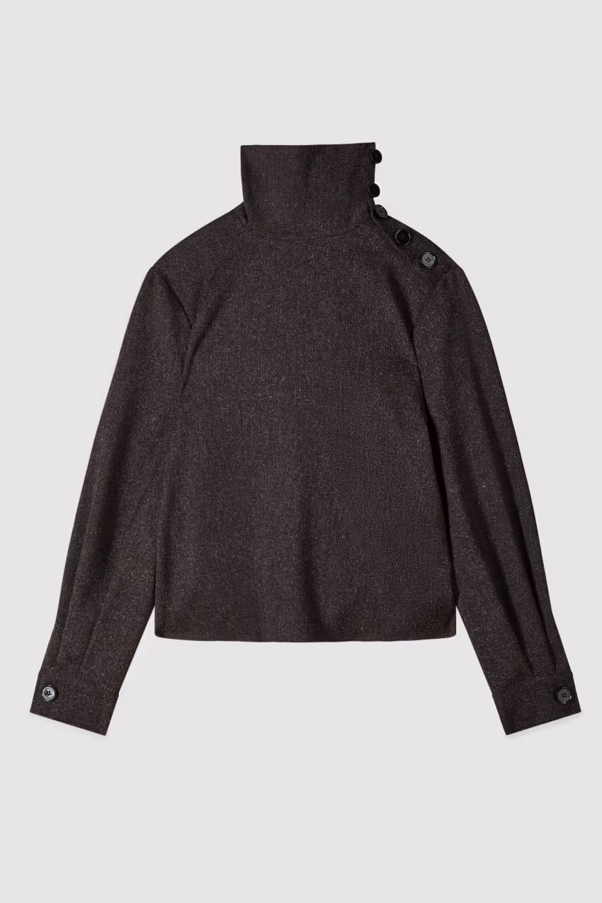 Maglia strutturata a collo alto