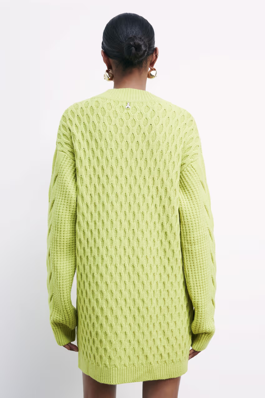 Maglione oversize intrecciato