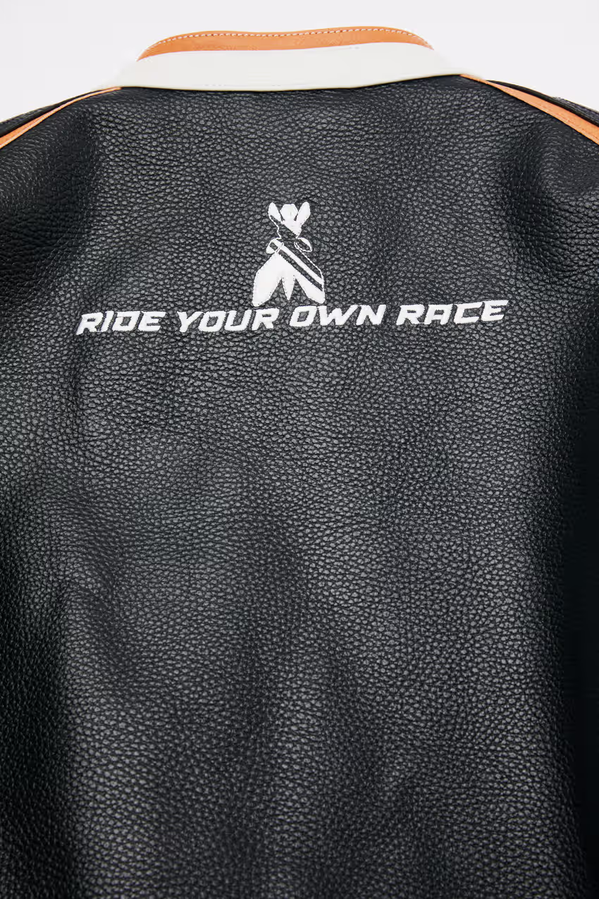 Giacca Biker Racing in pelle