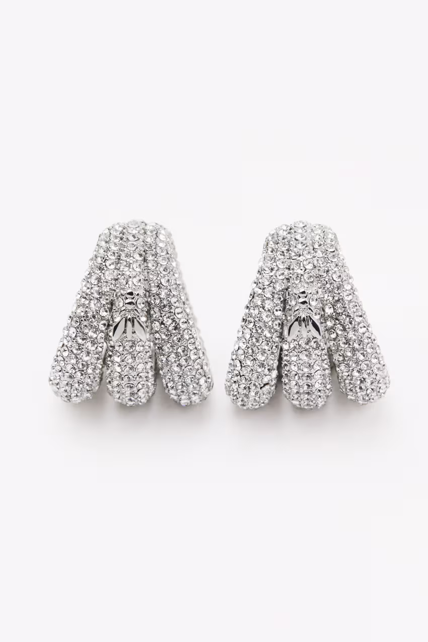 Earcuffs grandi Metal Circle con strass