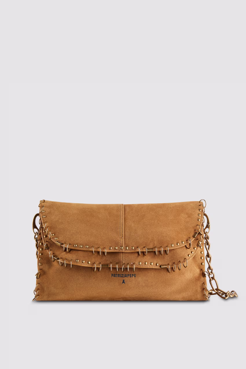 Borsa Radical Boho scamosciata con piercing