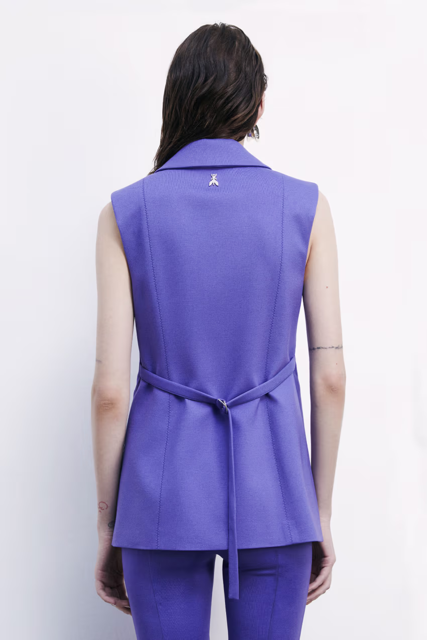 Blazer smanicato stretch