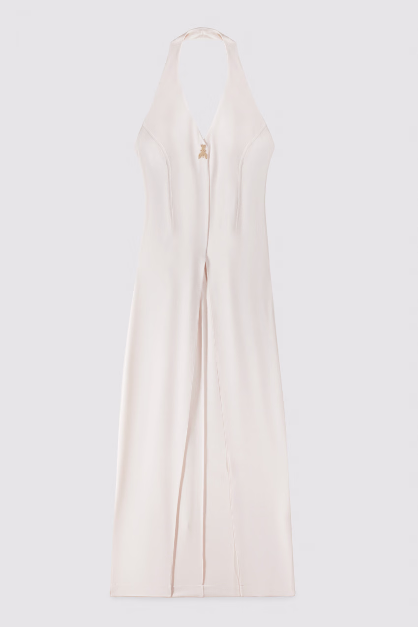 Top lungo con chiusura frontale e scollo halter